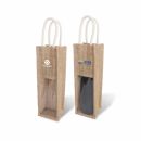 Jute Wine Carrier with Window