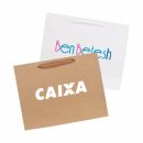 Large Crosswise Paper Bag with Fabric Flat Handle(320 x 250 x 110mm)